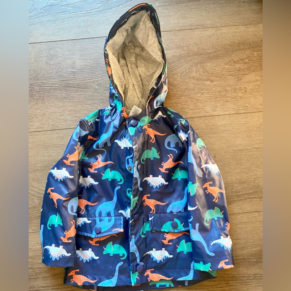 24 Months Little Me Dinosaur Navy Rain Jacket